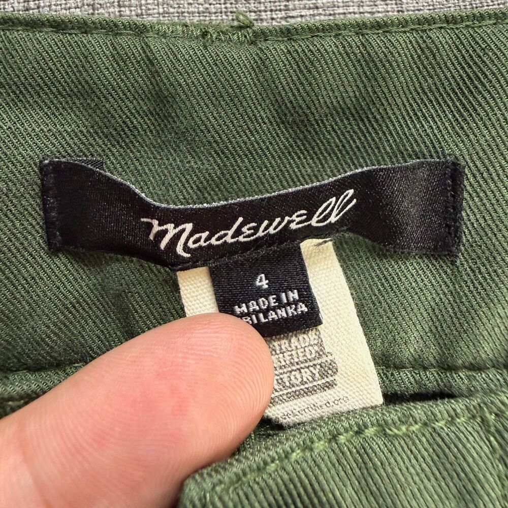 Madewell Pants Womens 4 Harlow Wide Leg High Rise Linen Blend Green Boho - Picture 11 of 15
